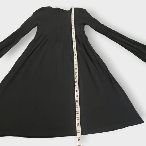 Angie Black Smocked Mini Sweater Dress Sz Small Y2K Gothic Emo - Picture 13 of 13